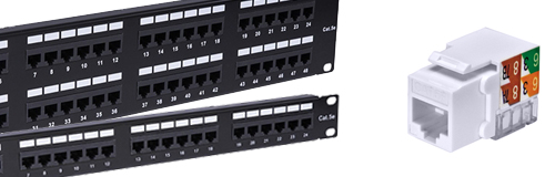 CAT5e Keystone Modules and Patch Panels