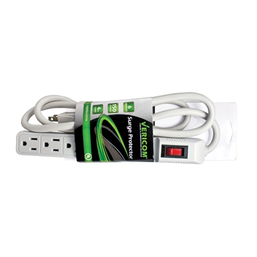 6-Outlet Surge Protector - 4 ft.