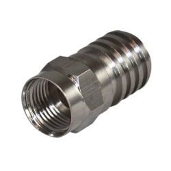 RG6 Dual Shield Hex Crimp Connector - Bag of 100